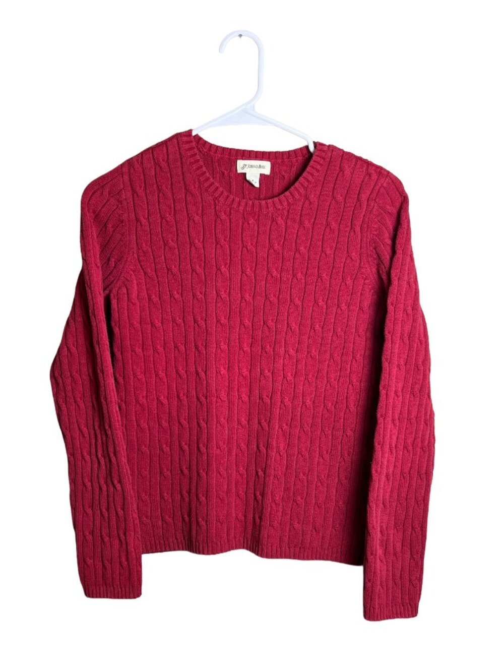 St. John’s Bay Cable Knit Sweater Red Medium Minimalist